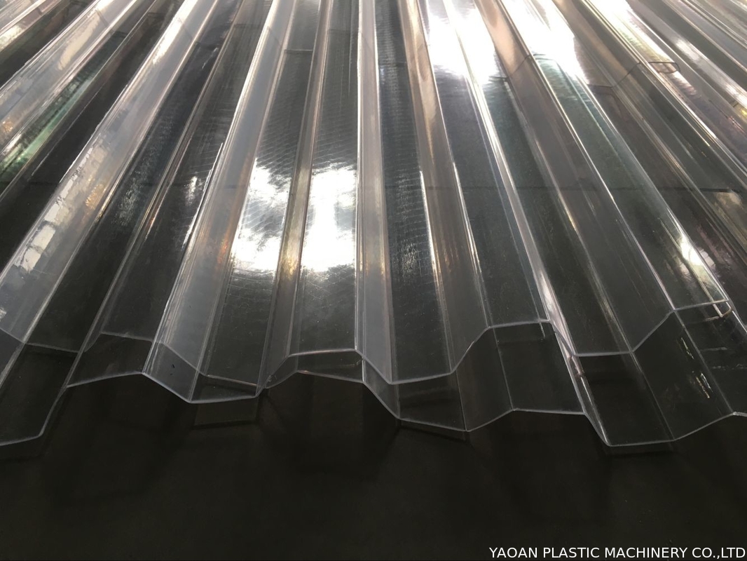 PVC Clear Plastic Roof Tile Machine For Transparent Roof Tiles Siemens Motor
